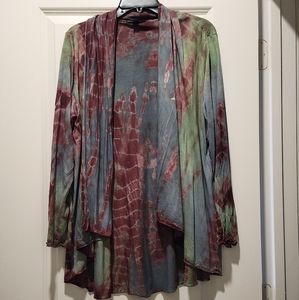 Open Loose Tie dye Cardigan